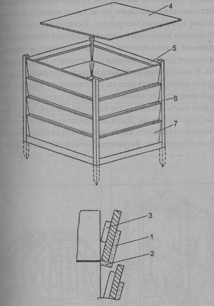 Ящик для приготовления компоста, изготовленный собственными руками